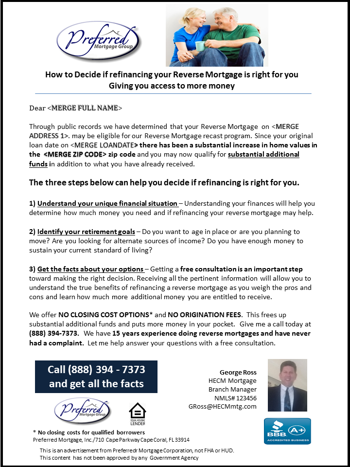 HECM refinance Mailer