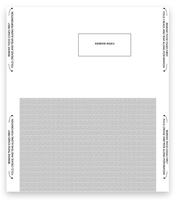 half fold snap pack mailer template