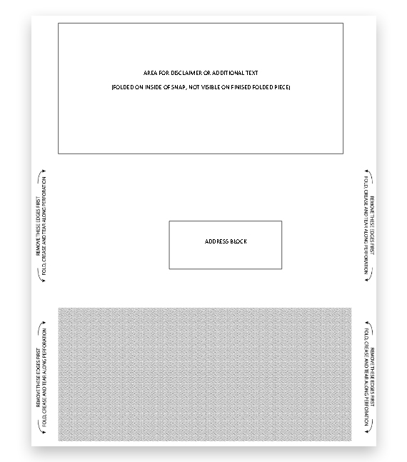 tri-fold snap pack mailer template