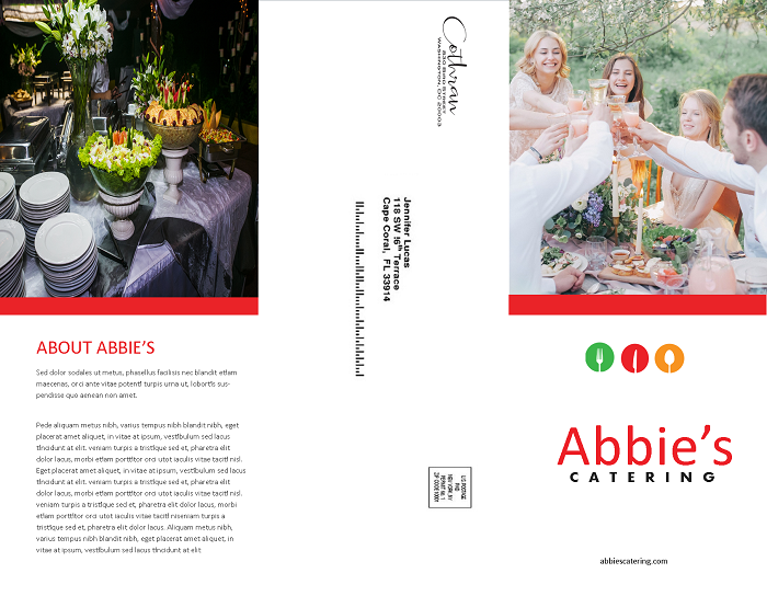 Caterer marketing brochure