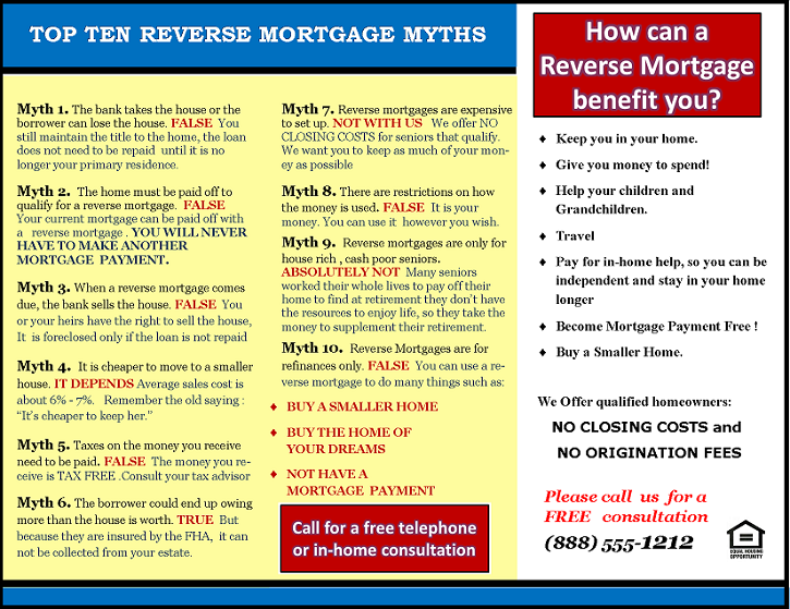 Reverse Mortgage Brochure mailer