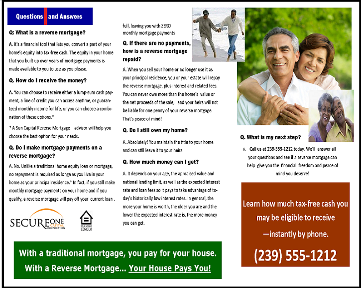 Reverse Mortgage Brochure Mailer 