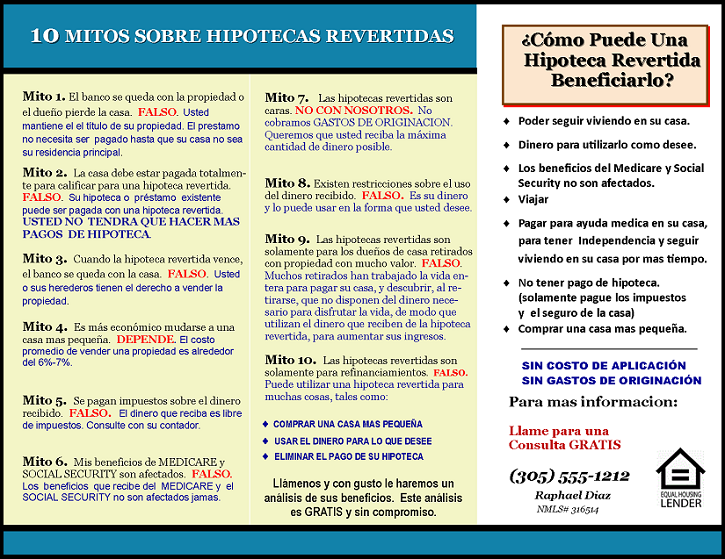 Spanish Language Reverse Mortgage Brochure 